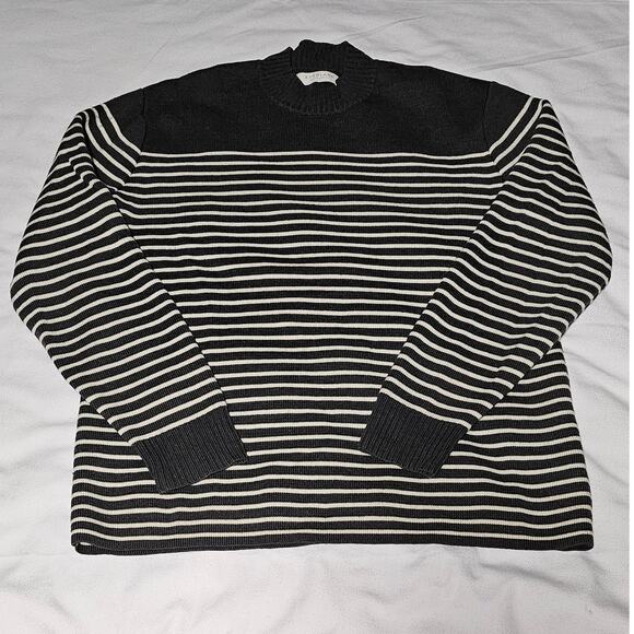EVERLANE Marino Wool Striped Pullover Sweater Women's Size M - Picture 7 of 10